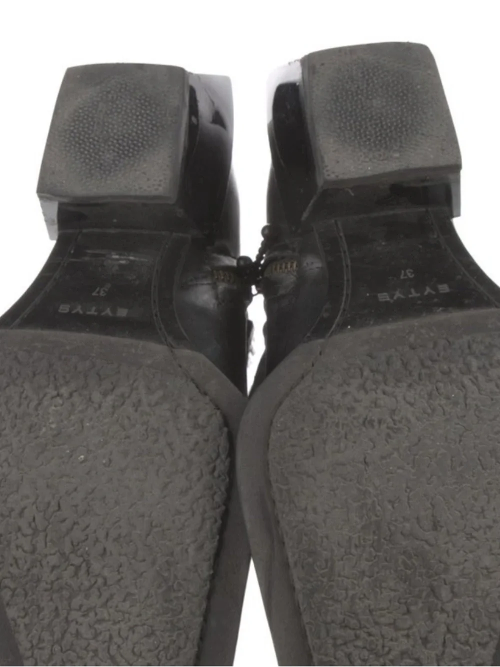 Eytys Luciano Black Leather Sculpted-Heel Ankle Boots